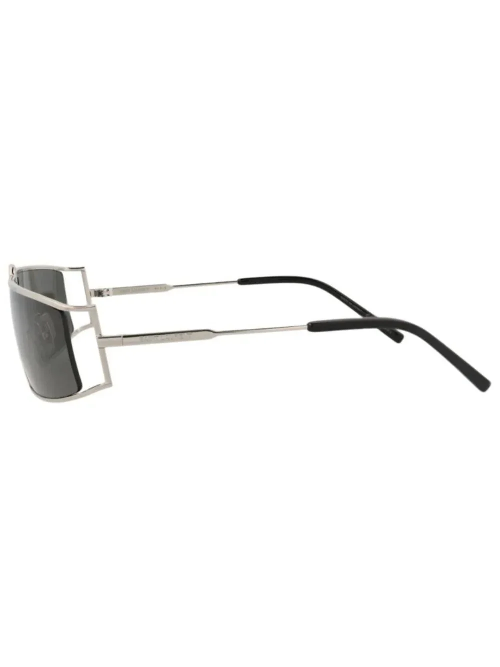 New Saint Laurent Women's Sunglasses Square Rectangle Metal Frame Silver Silver